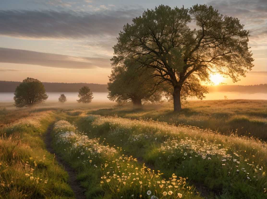 Utsikt över vackert vårlandskap
